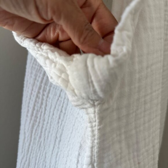 Aritzia Little Moon Gauzed Cotton Mini Dress Short Sleeve Minimalist White M - Picture 9 of 13